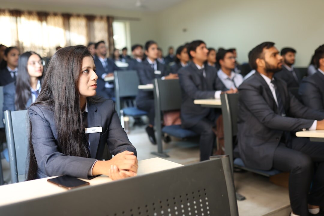 group of professionals at seminar