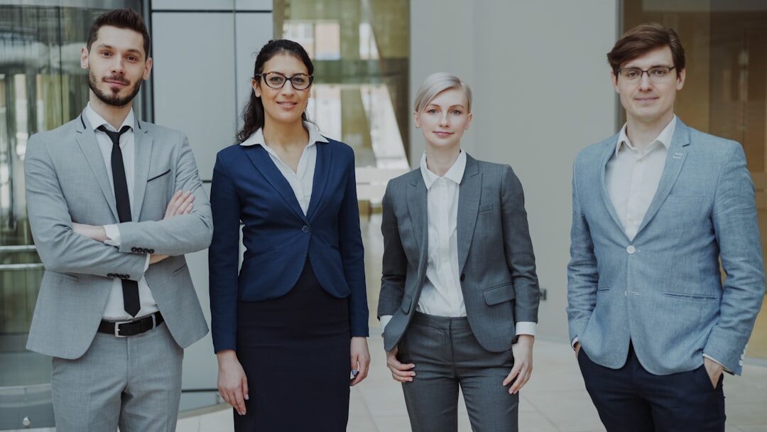 diverse business team smiling
